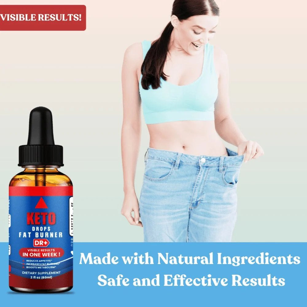 Natural Keto Fat Burner Drops: Effective Weight Loss, Metabolism Boost, Keto Diets | 2Oz