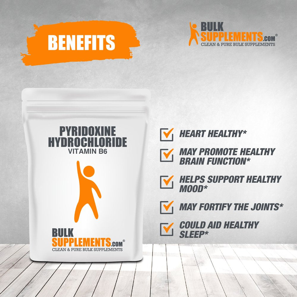 Bulksupplements.Com Vitamin B6 (Pyridoxine HCL) Powder - Prenatal Dog Vitamins - Memory Vitamins for Men - Nerve Support Vitamin (5 Kilograms)