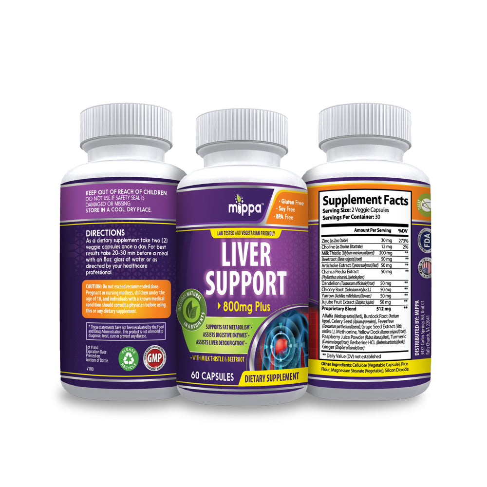 Liver Support, Milk Thistle, Beetroot, Dandelion, Powerful Ingredients, Assists Digestive Enzymes, Herbal Liver Cleanse, Energy, Bloating Reduction, Detox, Eliminates Toxins, Feel Cleaner and Lighter