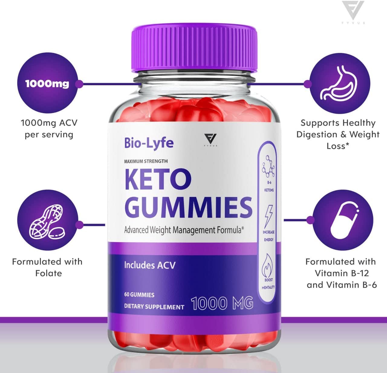 (5 Pack) Biolyfe Keto ACV Gummies Weight Loss Bio Lyfe Life Keto ACV Gummies Advanced plus Tank, Biolife Keto ACV Gummies Belly Apple Cider Vinegar Supplement (300 Gummies)