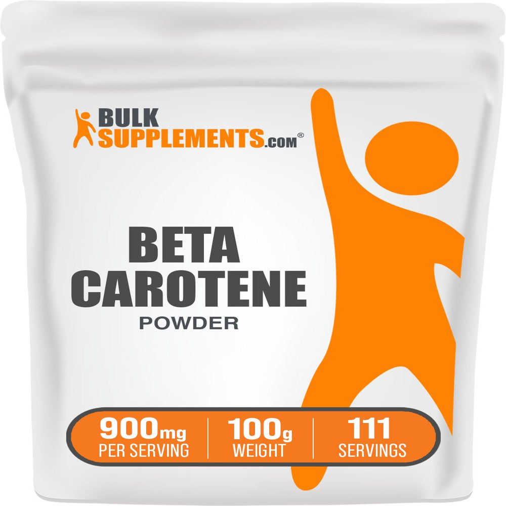 Bulksupplements.Com Beta Carotene Powder, 900Mg - Vitamin a Supplement - Supports Vision Health (100G - 111 Servings)
