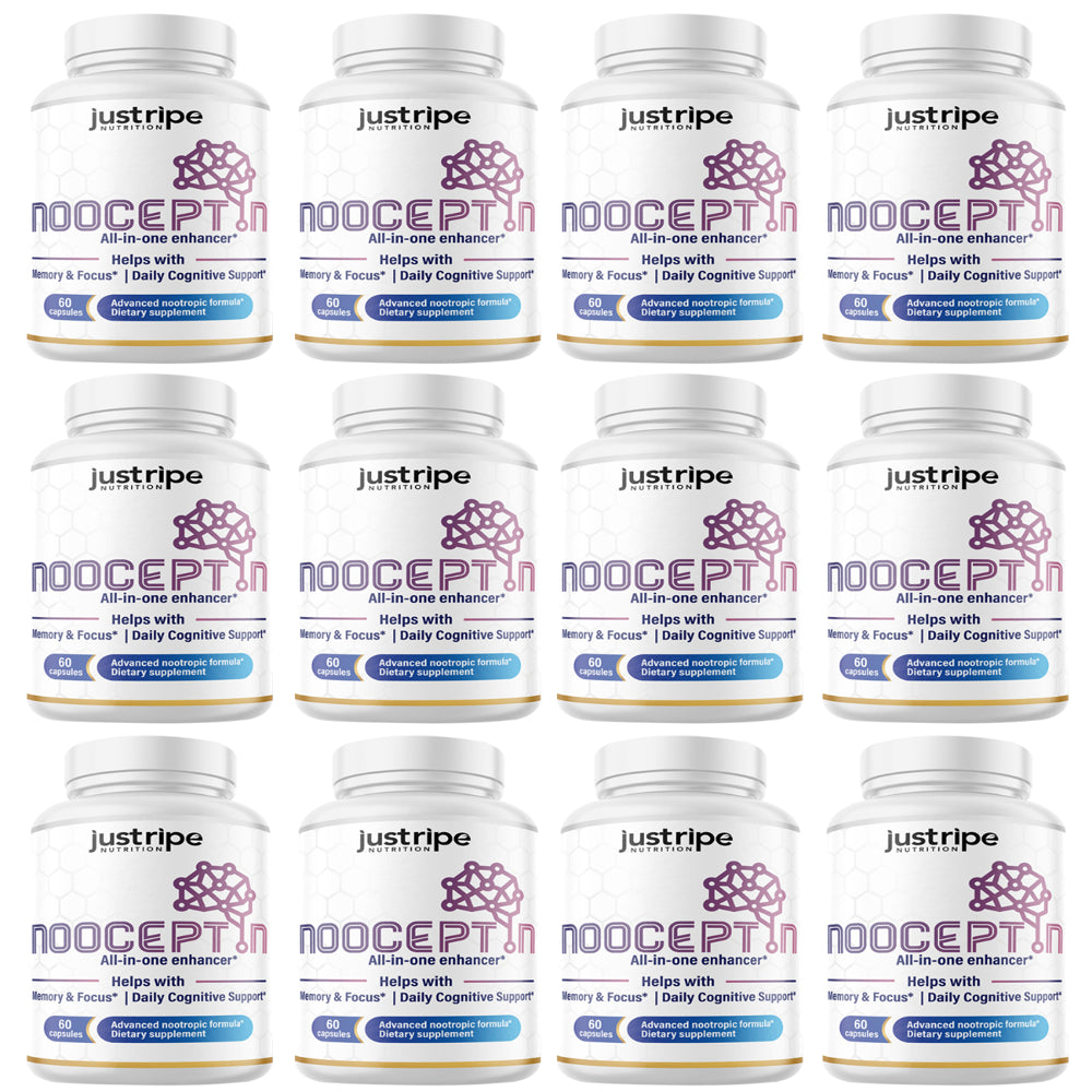 12 Pack Nooceptin - Cognitive Enhancer Capsules for Cognition and Focus