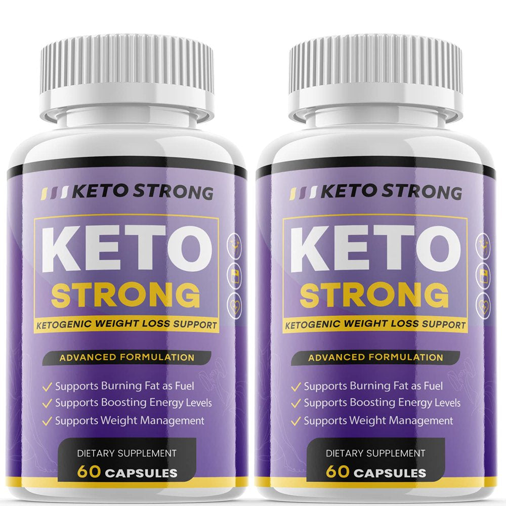 (2 Pack) Keto Strong - Keto Pills for Weight Loss - Energy Boosting Dietary Supplements for Weight Management and Metabolism - Advanced Ketogenic Ketones - 120 Capsules