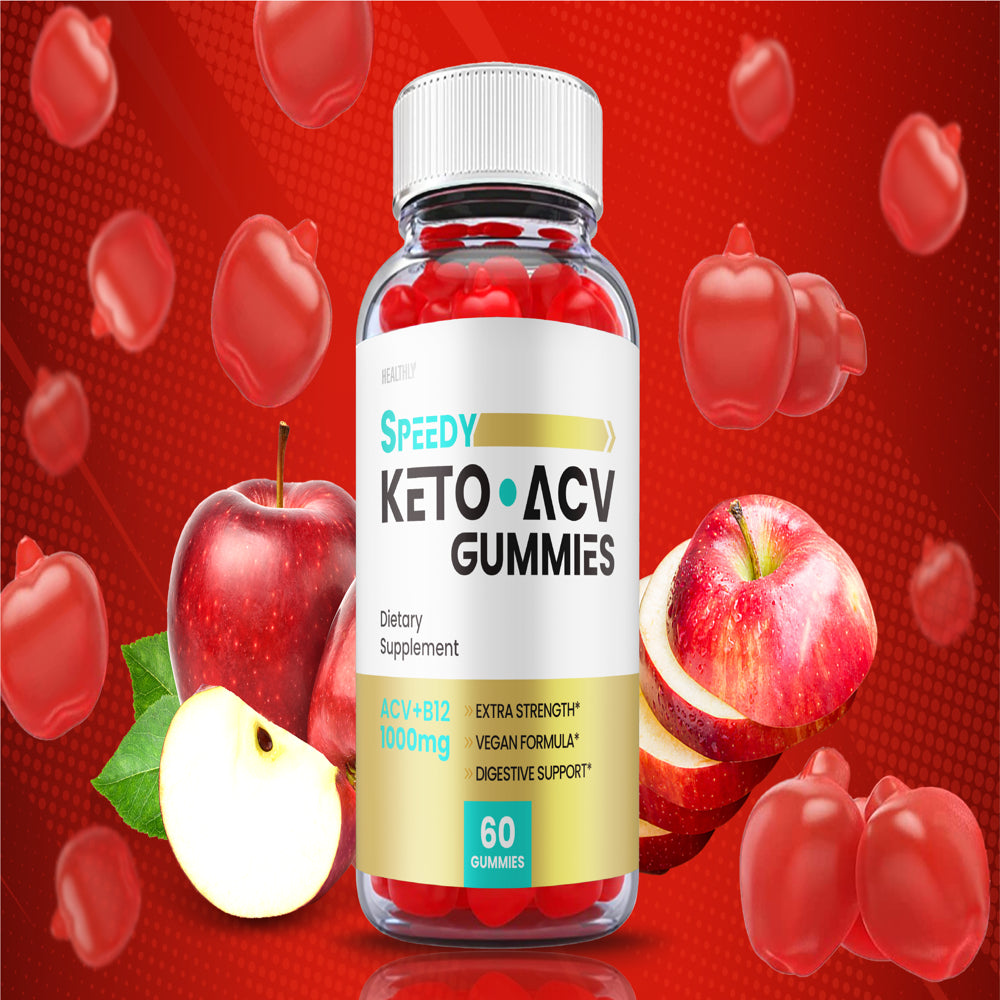 (2 Pack) Speedy Keto ACV Gummies, Advanced Weight Loss Support with Apple Cider Vinegar B12 1000 Mg, Speedy Keto ACV Gummy, 120 Gummies