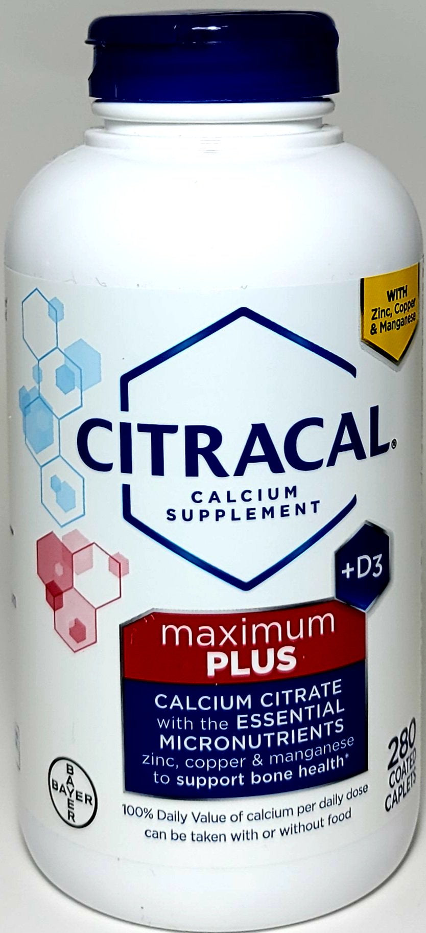 Citracal Calcium Supplement Maximum plus + D3. 280 Coated Caplets.