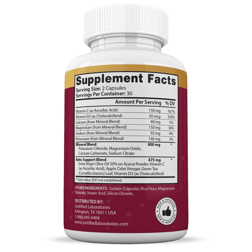 (10 Pack) Justified Laboratories Great Results Keto ACV Pills 1275Mg Dietary Supplement 600 Capsules