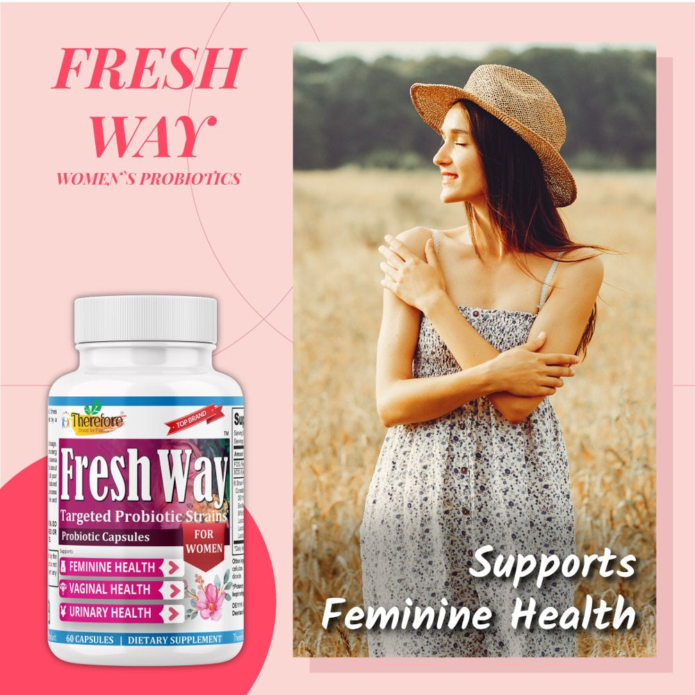 Fresh Way Acidophilus Probiotic for Women, Supports Digestive Balance, Ph Balance 60 Capsules by Therefore