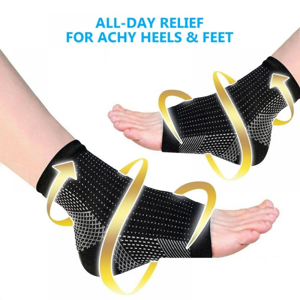 2 Pairs Ankle Brace for Foot Support - Ankle Compression Sleeve for Heel & Ankle Pain Relief - Neuropathy for Men & Women