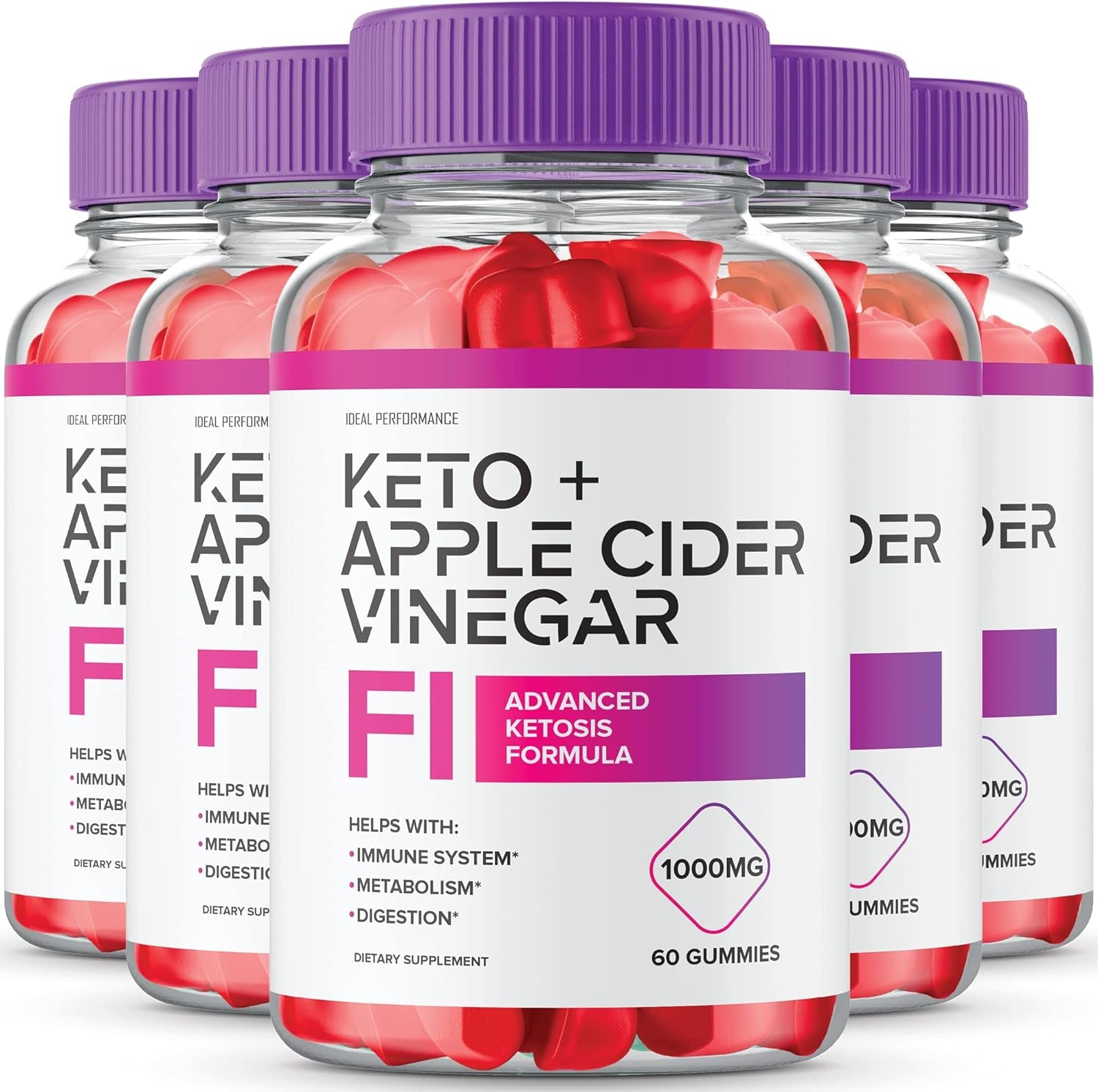 (5 Pack) F1 Keto + ACV Gummy Keto F1 Gummies F1 Keto Gummies F1 Keto ACV Gummy S Advanced Apple Cider Vinegar Formula (300 Gummies)