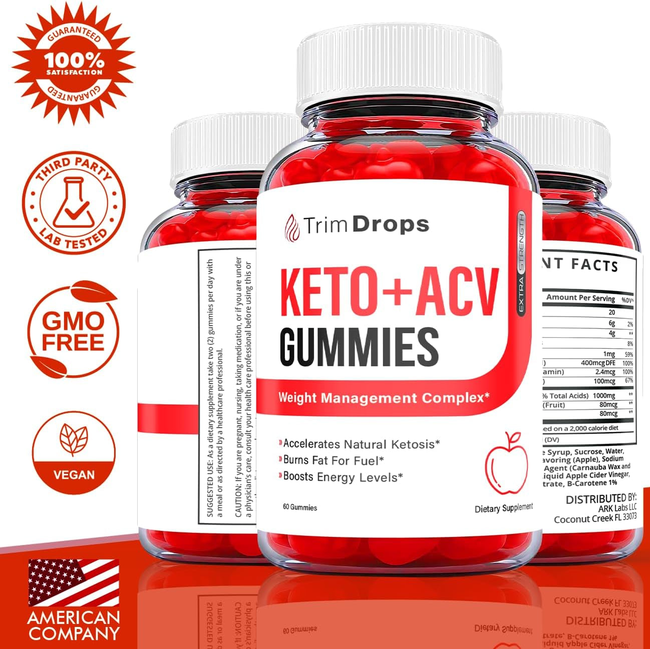 Trim Drops Keto ACV Gummies, Trims Drops Keto Acv Gummys (2 Pack)