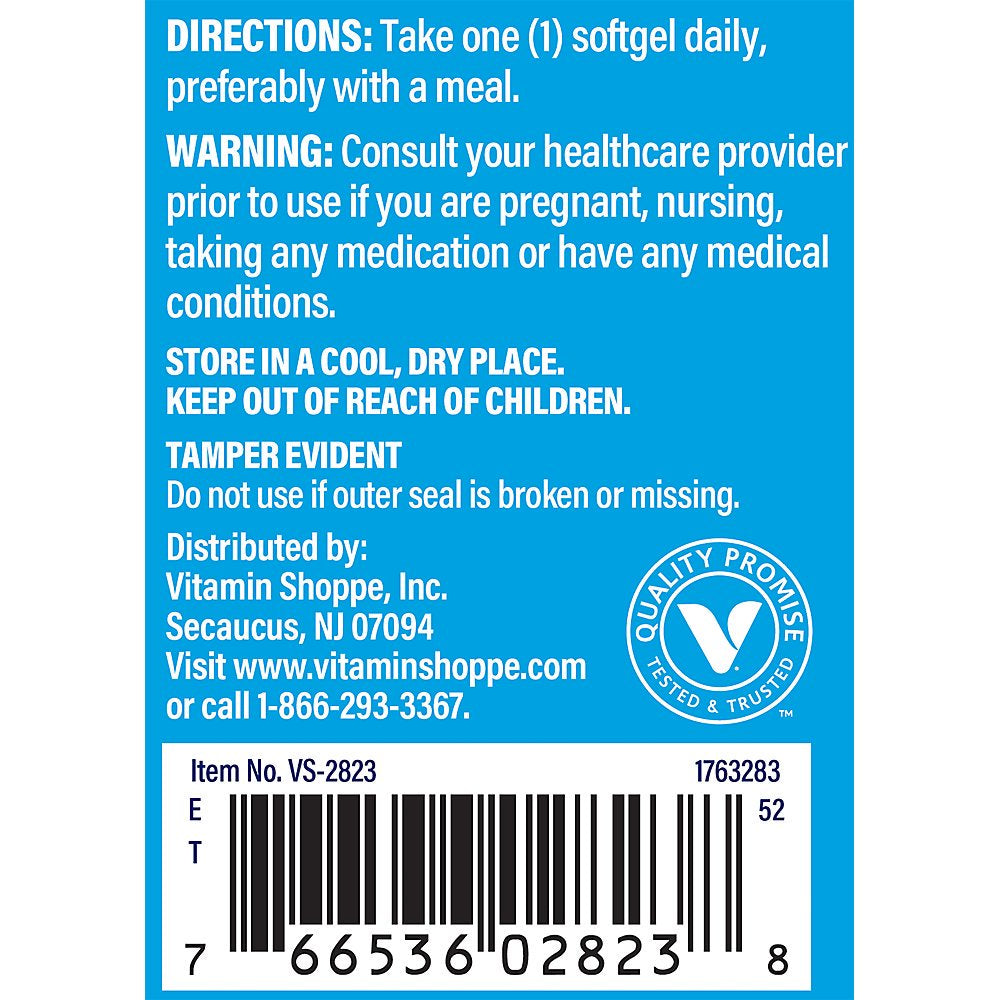 Vitamin D3 5000IU Softgel, Supports Bone & Immune Health, Aids in Cellular Growth & Calcium Absorption, Gluten Free & Once Daily Formula (100 Softgels) by the Vitamin Shoppe