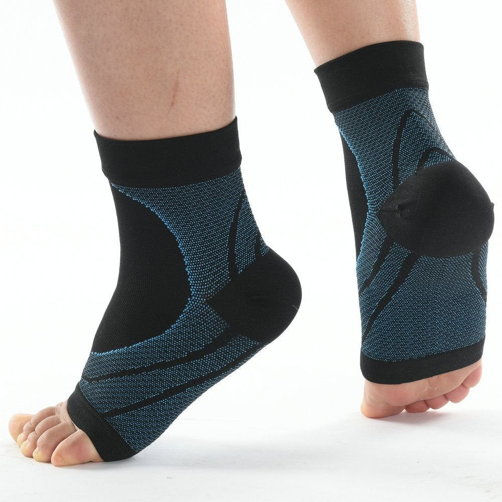 Women Men Upgraded Foot Pain Relief Elasticity Sweat Absorption Nylon Foot Protection Comprex Ankle Sleeves Neuropathy Socks Soothe Relief Compression Socks Compression Ankle Socks BLUE L