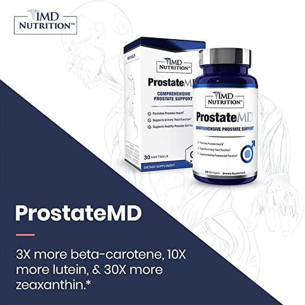 1MD Nutrition Prostatemd Saw Palmetto Prostate Support Supplement - Support for Urinary Tract and Frequent Bathroom Urges | 60 Day Supply (2-Pack)