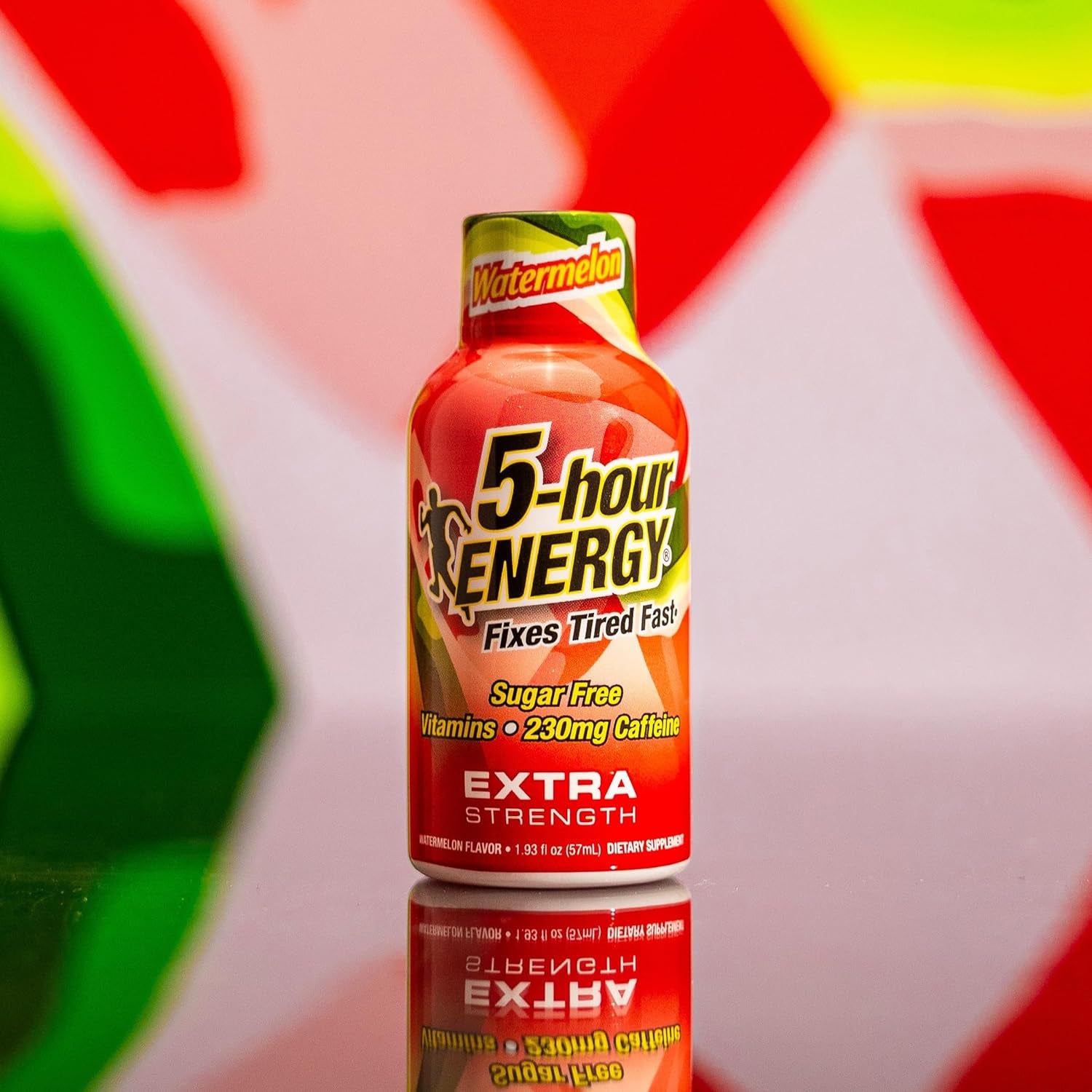 5-Hour ENERGY Extra Strength Energy Shot | Watermelon Flavor | 1.93 Oz. | 24 Count | Sugar-Free & Zero Calories | B-Vitamins & Amino Acids | 230Mg Caffeinated Energy Shot | Dietary Supplement