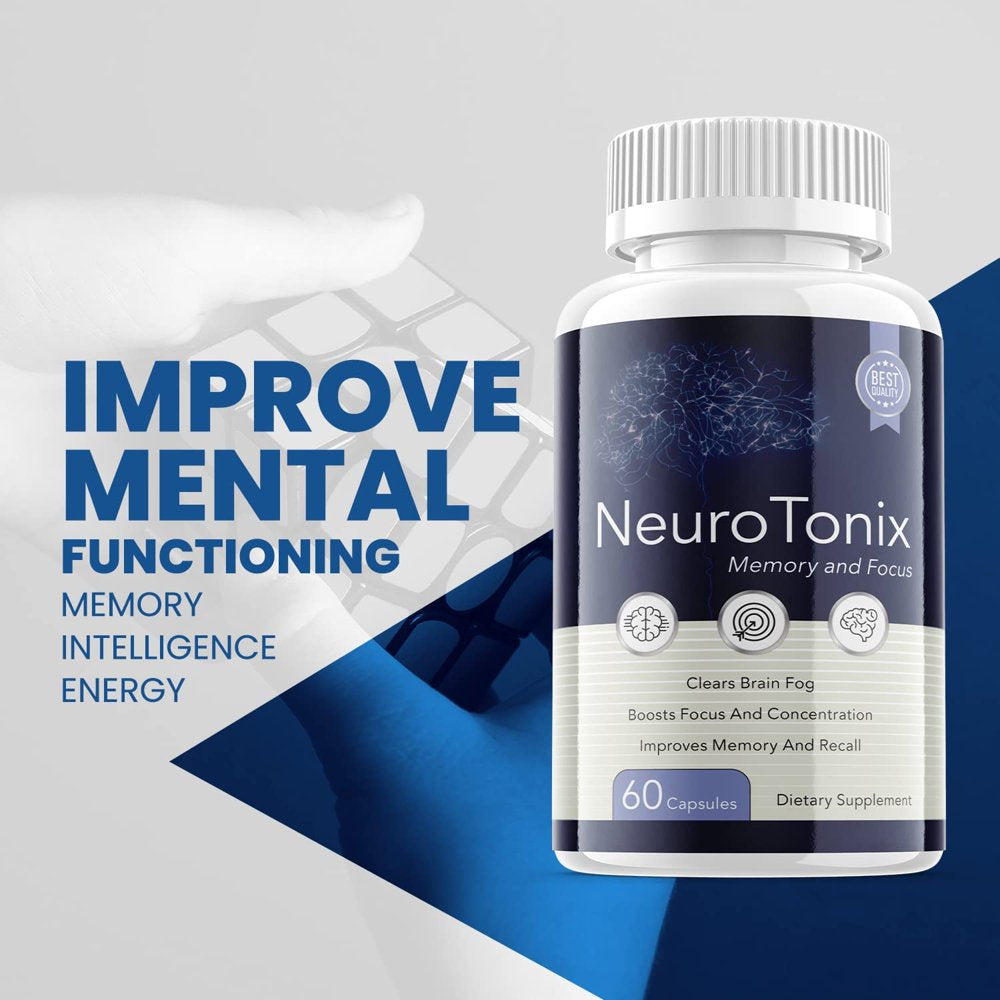 (2 Pack) Neurotonix - Neuro Tonix - Memory Booster Dietary Supplement for Focus, Memory, Clarity, & Energy - Advanced Cognitive Formula for Maximum Strength - 120 Capsules