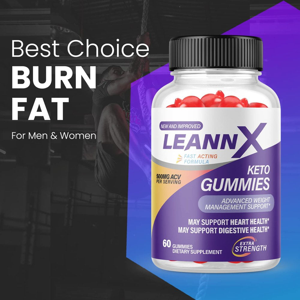 (1 Pack) Leann X Keto ACV Gummies - Supplement for Weight Loss - Energy & Focus Boosting Dietary Supplements for Weight Management & Metabolism - Fat Burn - 60 Gummies