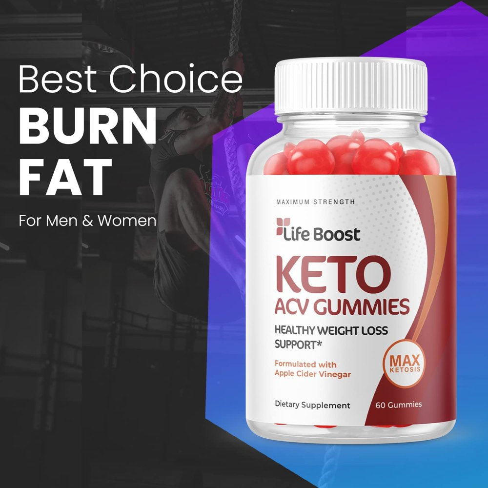 (5 Pack) Life Boost Keto ACV Gummies - Supplement for Weight Loss - Energy & Focus Boosting Dietary Supplements for Weight Management & Metabolism - Fat Burn - 300 Gummies