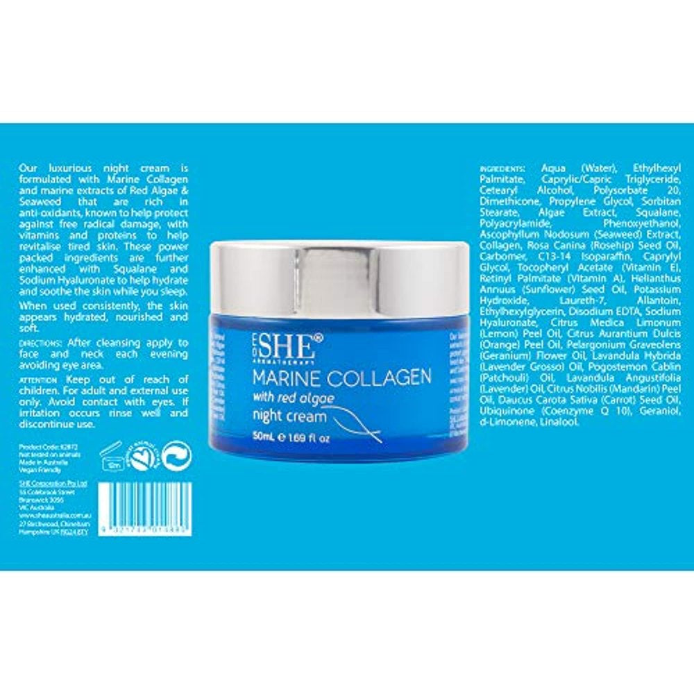 Om SHE Aromatherapy Marine Collagen with Red Algae Night Cream