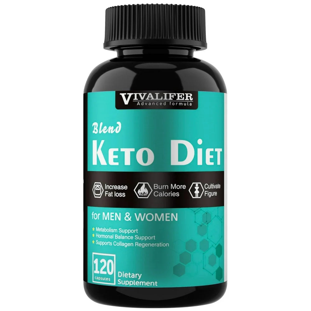 VIVALIFER Keto Pills,Appetite Suppressant for Weight Loss,Fat Burners for Women & Men,120 Capsules