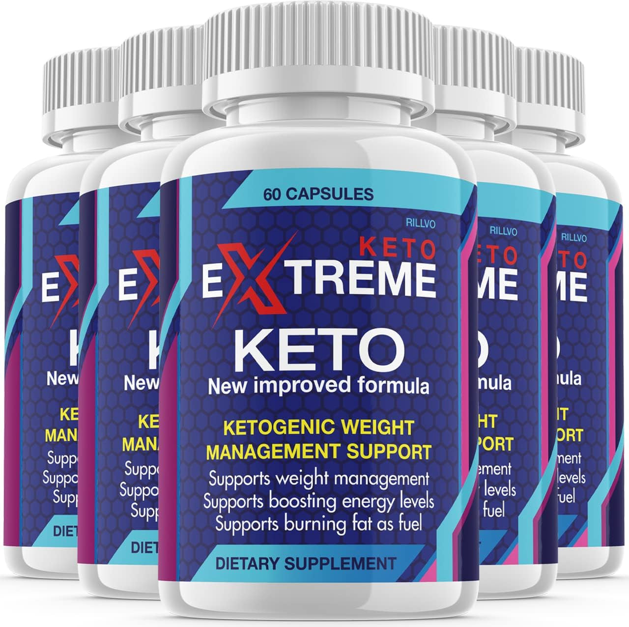 (5 Pack) Keto Extreme Pills, Advanced Ketogenic Formula (300 Capsules)