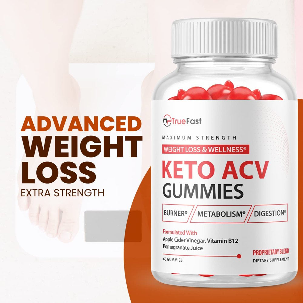 (3 Pack) True Fast Keto ACV Gummies - Supplement for Weight Loss - Energy & Focus Boosting Dietary Supplements for Weight Management & Metabolism - Fat Burn - 180 Gummies