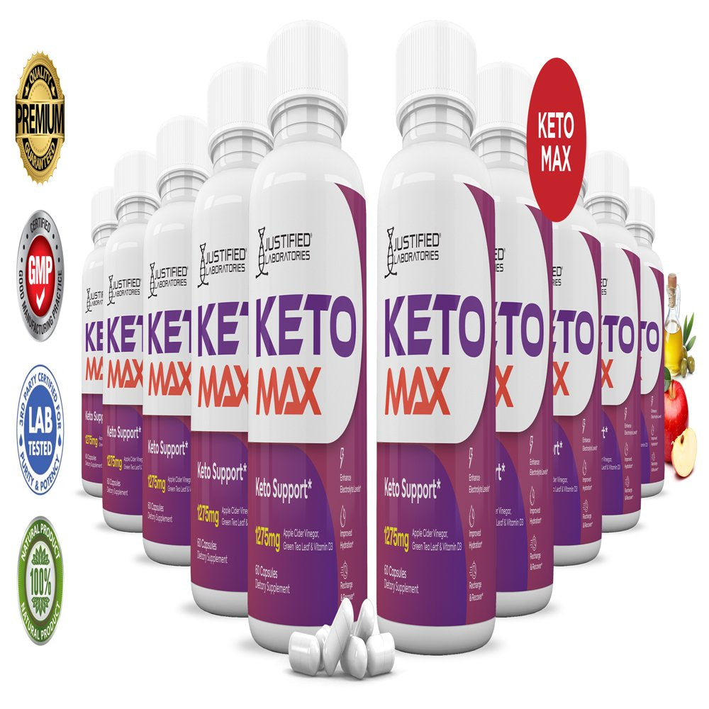 (10 Pack) Keto Max ACV Pills 1275Mg Dietary Supplement 600 Capsules