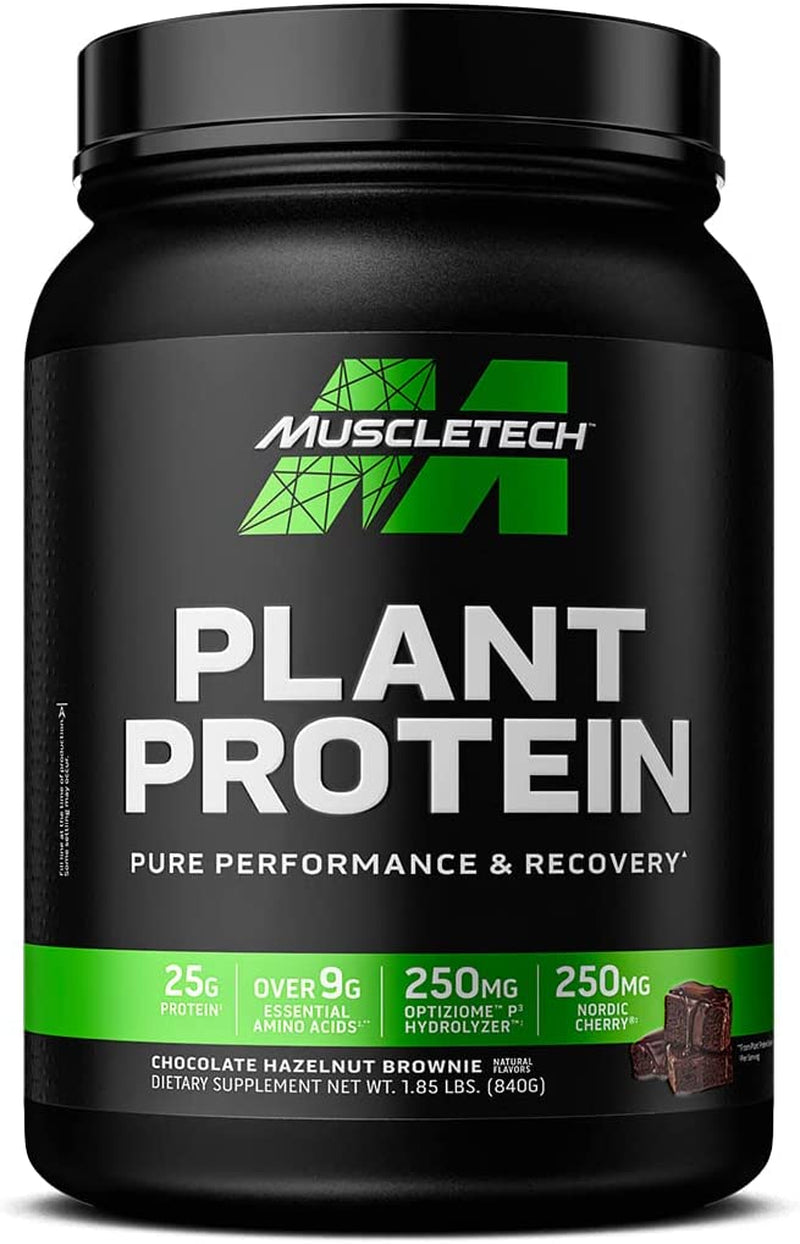 Muscletech Plant-Based Performance Protein Platinum Plant-Based Performance Protein Powder 25G Protein 5 Plant Protein Sources Chocolate Hazelnut Brownie 20 Servings