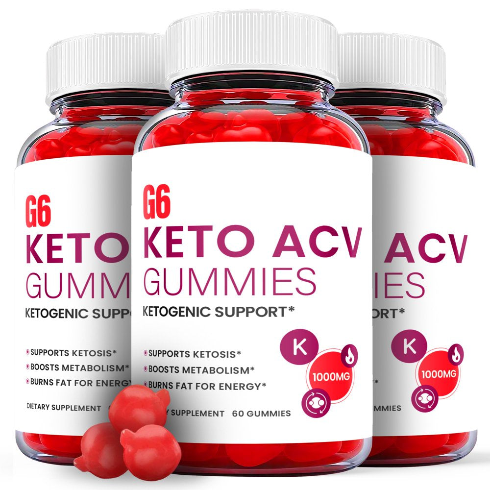 (3 Pack) G6 Keto ACV Gummies - Supplement for Weight Loss - Energy & Focus Boosting Dietary Supplements for Weight Management & Metabolism - Fat Burn - 180 Gummies