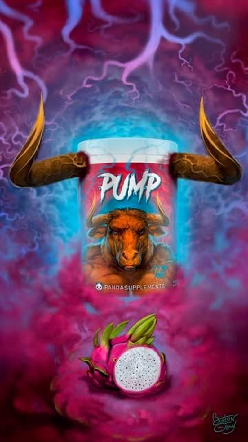 Underground Bio Labs Panda Supps Pump, Pre-Workout, No-Clump Formula W/10G L-Citrulline Malate, Alpha GPC, Lions Mane,Cognatiq™,Vasodrive-Ap® 40 Scoops (Rainbow Dragonfruit)