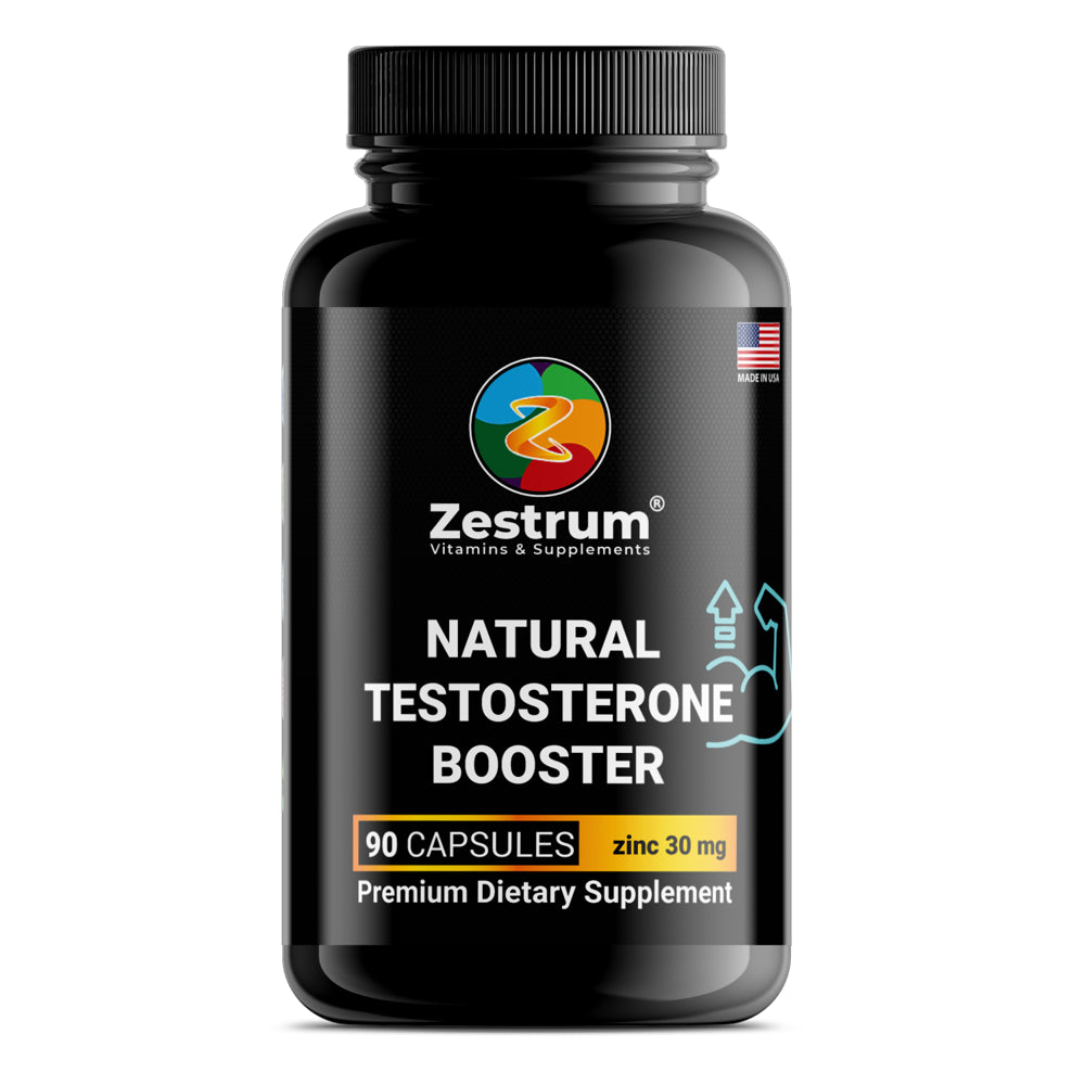 ZESTRUM Natural Testosterone Booster for Men, Zinc 30Mg Muscle Growth Testosterone Supplements, 90Ct