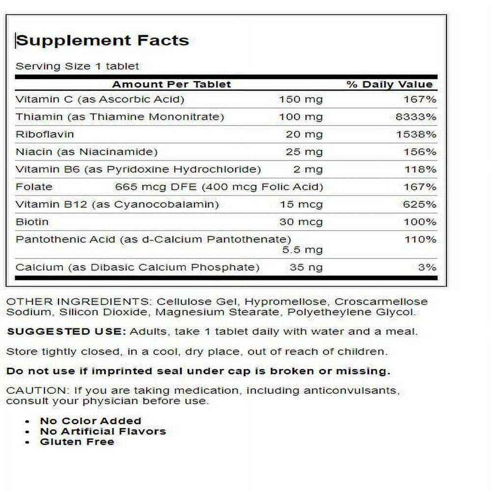 *DELETE* No Longer Manufacturing, Vitamin B, Itemid 26077105