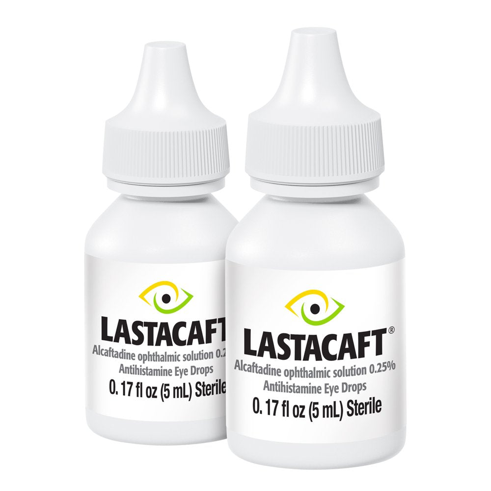 Lastacaft Once Daily Eye Allergy Itch Relief Drops, (2 Count) 120-Day Supply