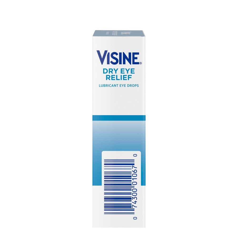 Visine Dry Eye Relief Lubricating Eye Drops for Dry Eyes, 0.5 Fl. Oz