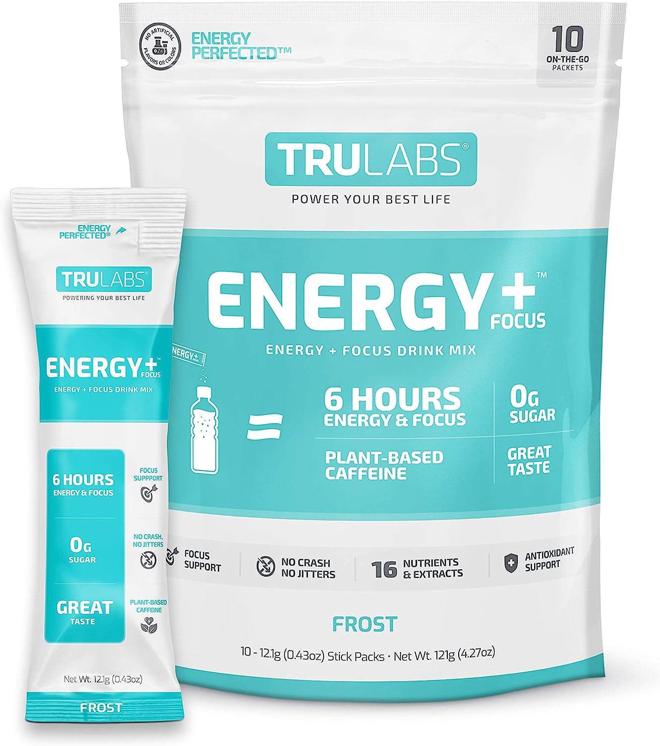 Trulabs Endurance Energy + Focus, Powdered Drink Mix, Frost