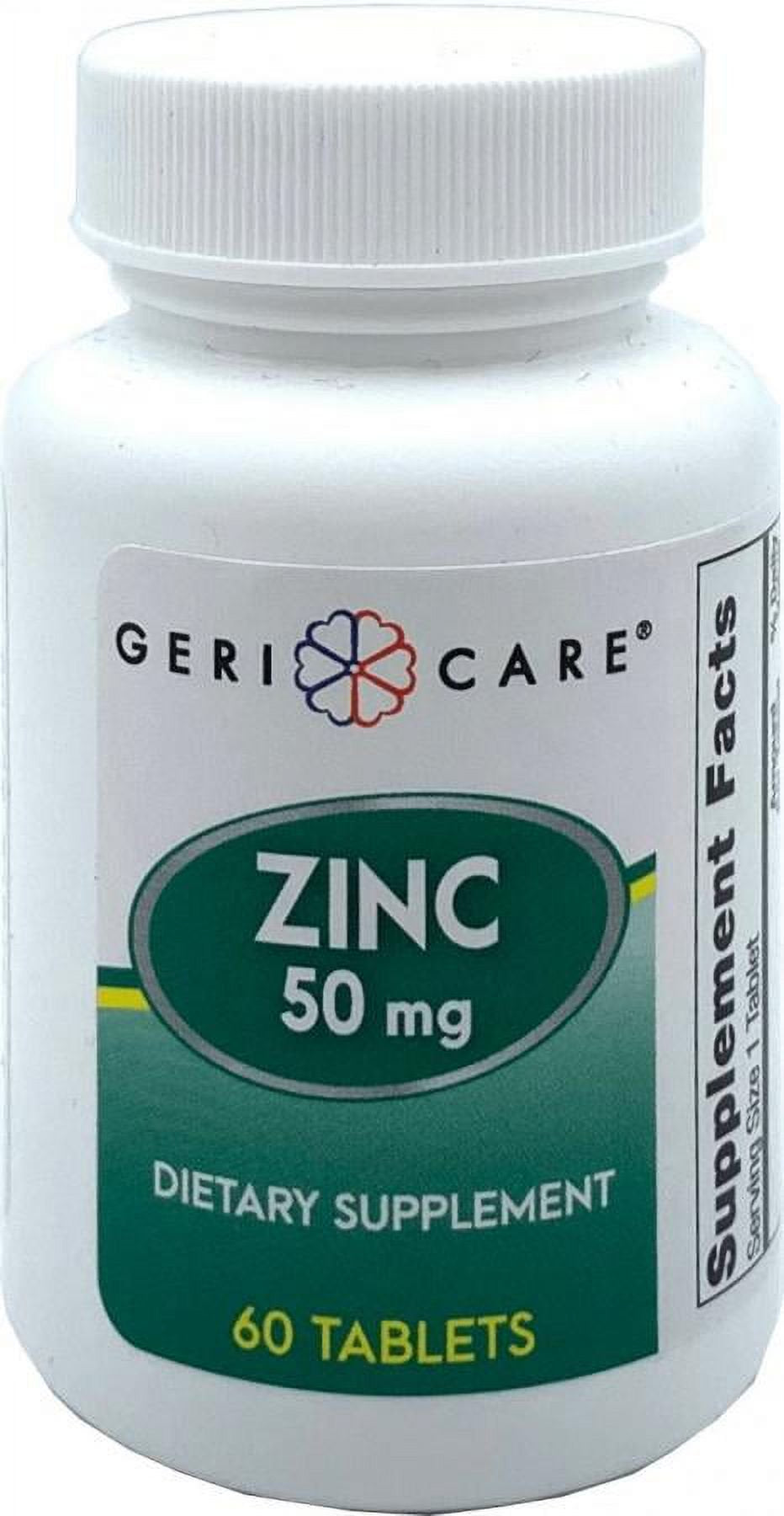 Geri-Care Zinc Sulfate Supplement, 50 Mg Strength, 60 Count