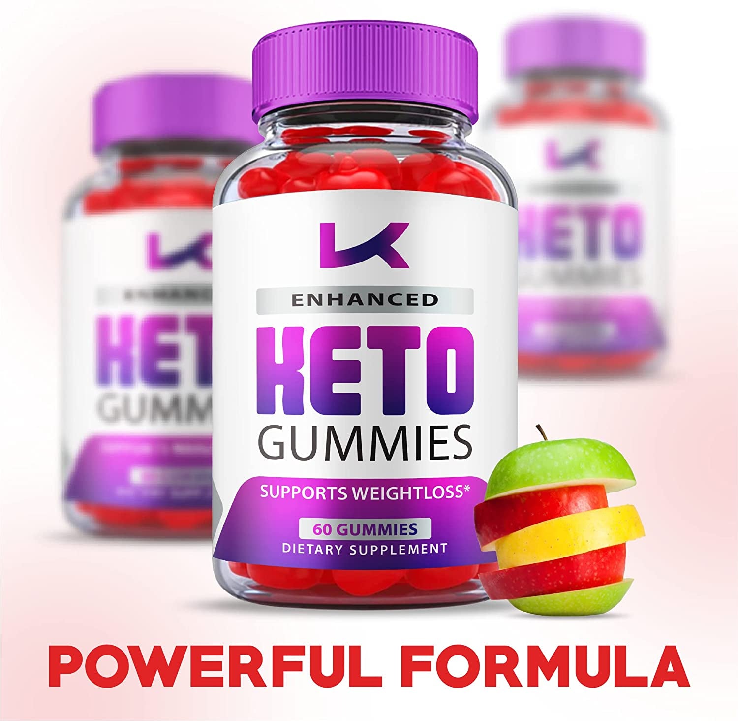 Enhanced Keto Gummies, Enhanced Keto ACV Gummies, Vegan, Non GMO 1000Mg Formula, Enhanced ACV Gummies plus Keto, Enhanced ACV Keto Gummies with Apple Cider Vinegar and Vitamin B12, B6 (60 Gummies)