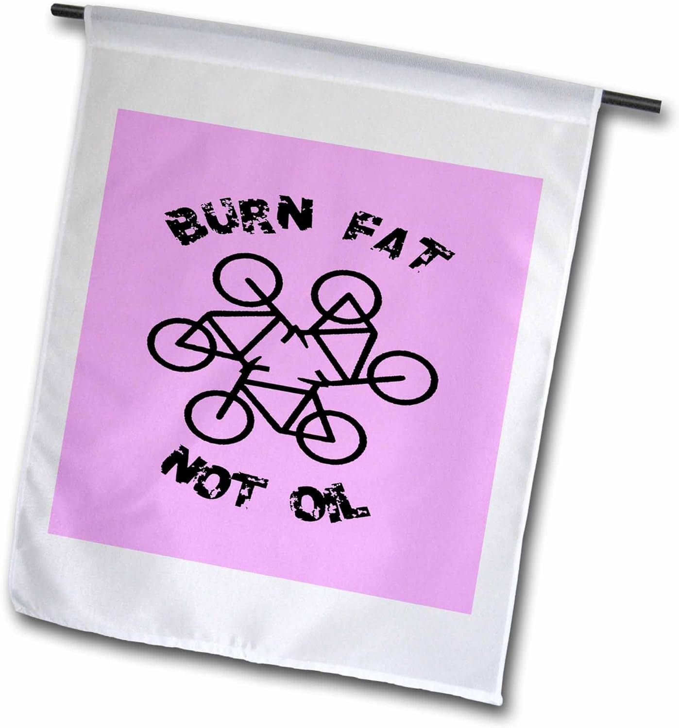 3Drose Burn Fat Not Oil Recycle Code Parody Black Graphic - Flags (Fl_355419_1)