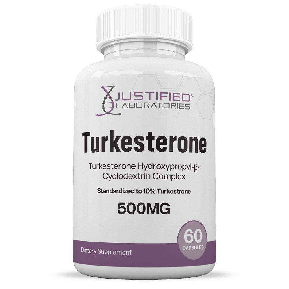 Turkesterone 500Mg 10% Standardized Testosterone Booster Naturally Increase Stamina Endurance Strength 60 Capsules