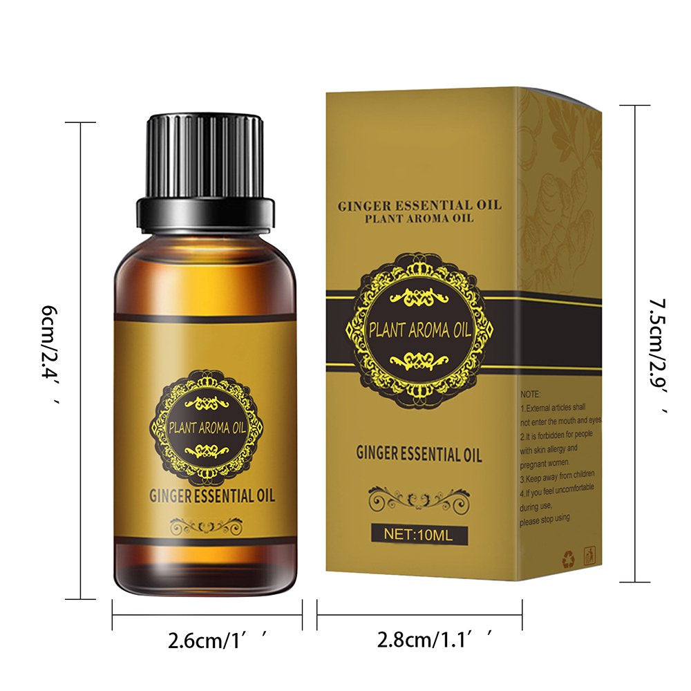 Jzenzero Belly Slimming Essential Oil Massage to Relax and Moisturize the Skin for Sculpting a Good Figure 10Ml