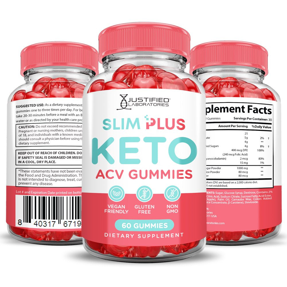 (5 Pack) Slim plus Keto ACV Gummies 1000MG Dietary Supplement 300 Gummys