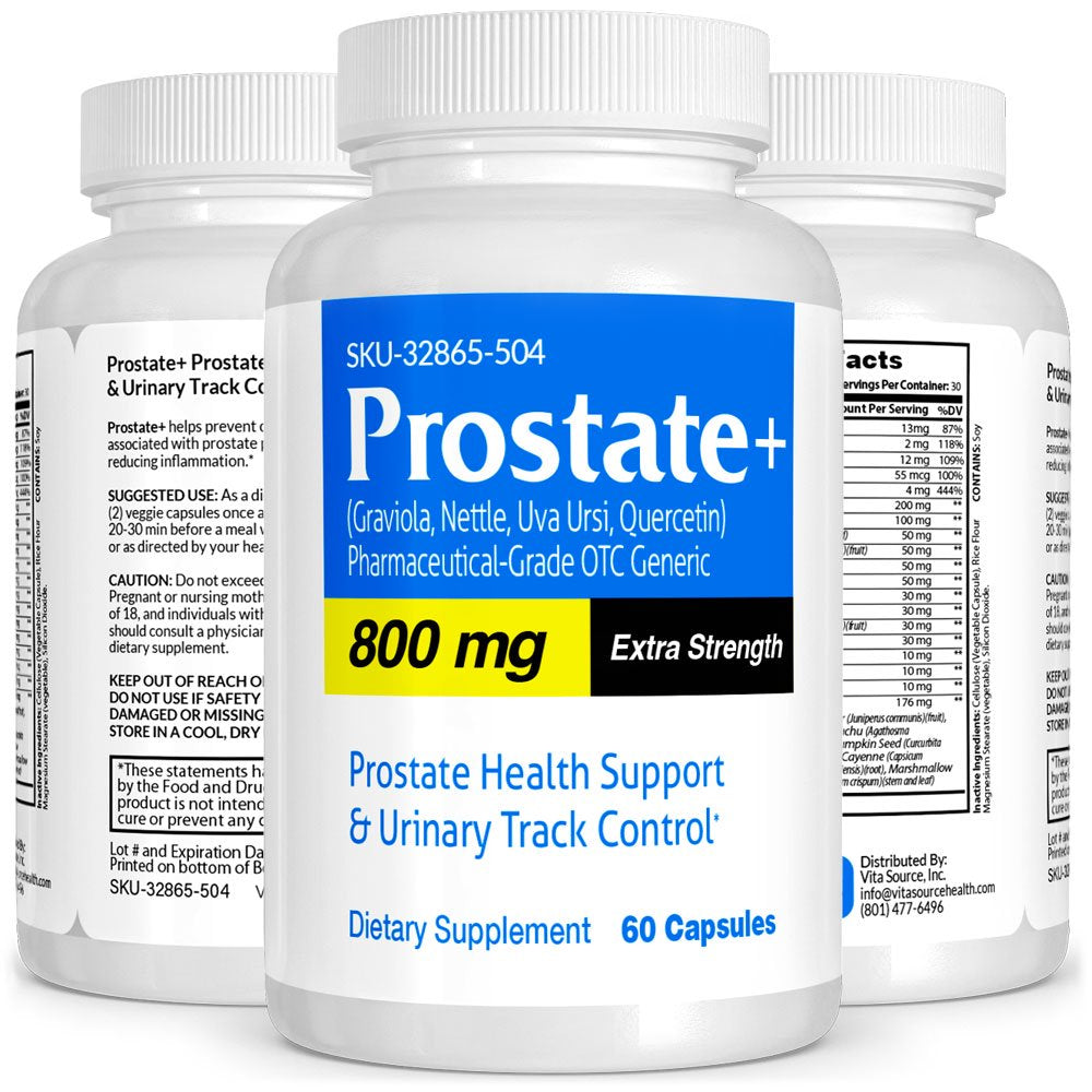Prostate Pharmaceutical Grade OTC, Prostate Supplements for Men, Extra Strength, Beta, 60 Ct, Vitasource