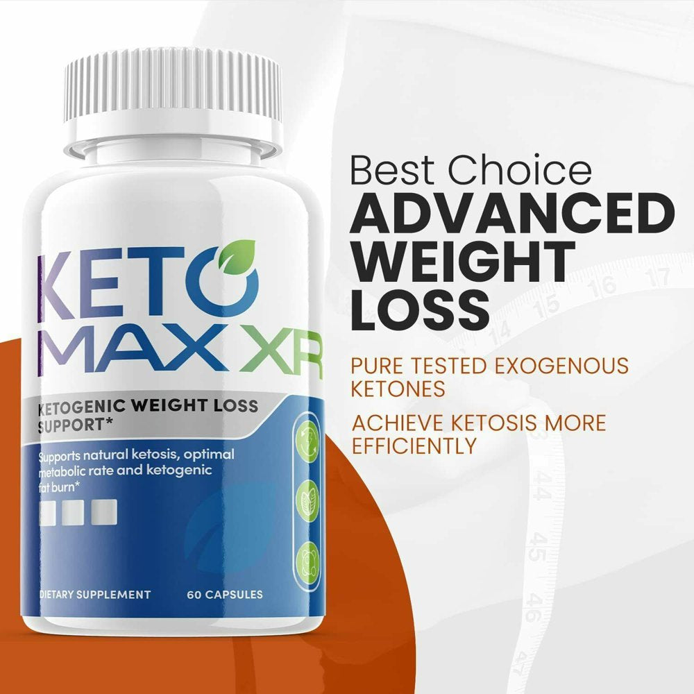 (1 Pack) Keto Max XR - Supplement for Weight Loss - Energy & Focus Boosting Dietary Supplements for Weight Management & Metabolism - Advanced Fat Burn Raspberry Ketones Pills - 60 Capsules