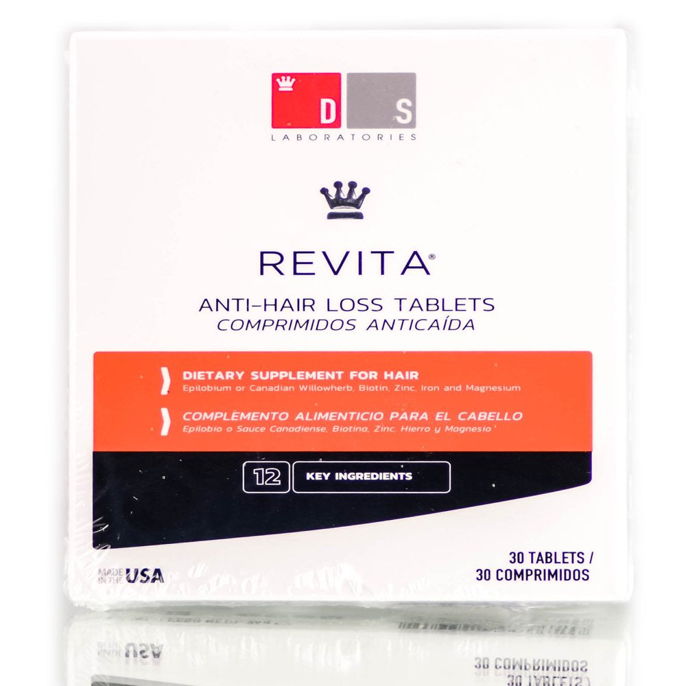 DS LABORATORIES Revita Tablets Hair Growth Supplement, Promotes Hair Growth in Women and Men, Experience Thicker, Fuller Hair, Biotin, Vitamin D, Iron 30 Day Supply