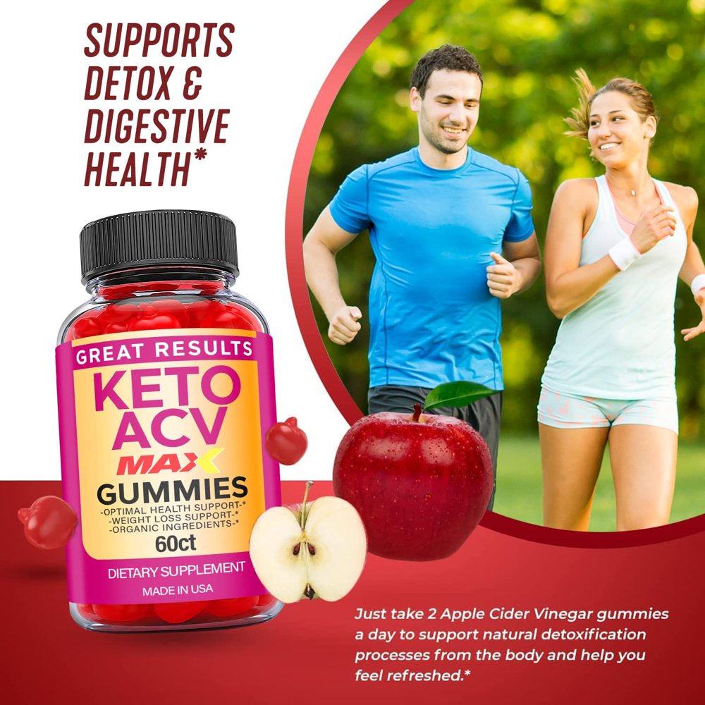 (5 Pack) Great Results Max Keto ACV Gummies - Supplement for Weight Loss - Energy & Focus Boosting Dietary Supplements for Weight Management & Metabolism - Fat Burn - 300 Gummies