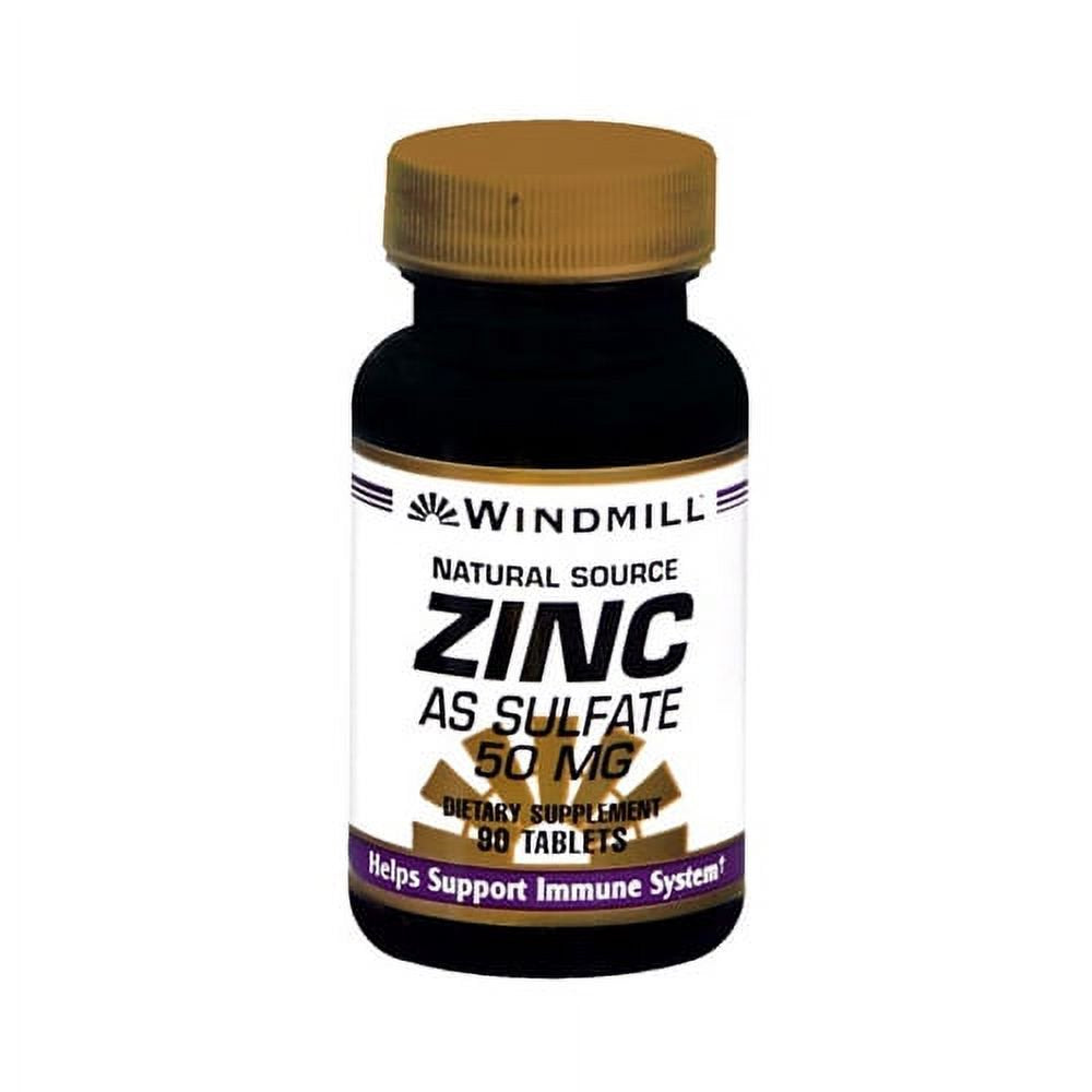 Windmill Natural Source Zinc Sulphate 50 Mg Tablets - 90 Ea, 3 Pack