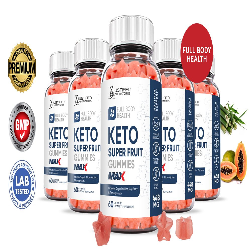 (5 Pack) Full Body Keto Extreme ACV Gummies 2000Mg Dietary Supplement 300 Gummys