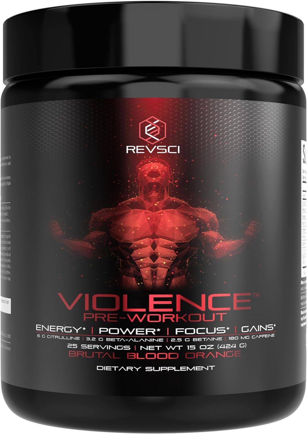 Violence Pre Workout Powder for Men - Precision Dosed Preworkout for Men & Women - Pump Pre Workout Men Keto Energy Drink Powder - 180Mg Natural Caffeine, L Citrulline Malate, Beta Alanine Powder