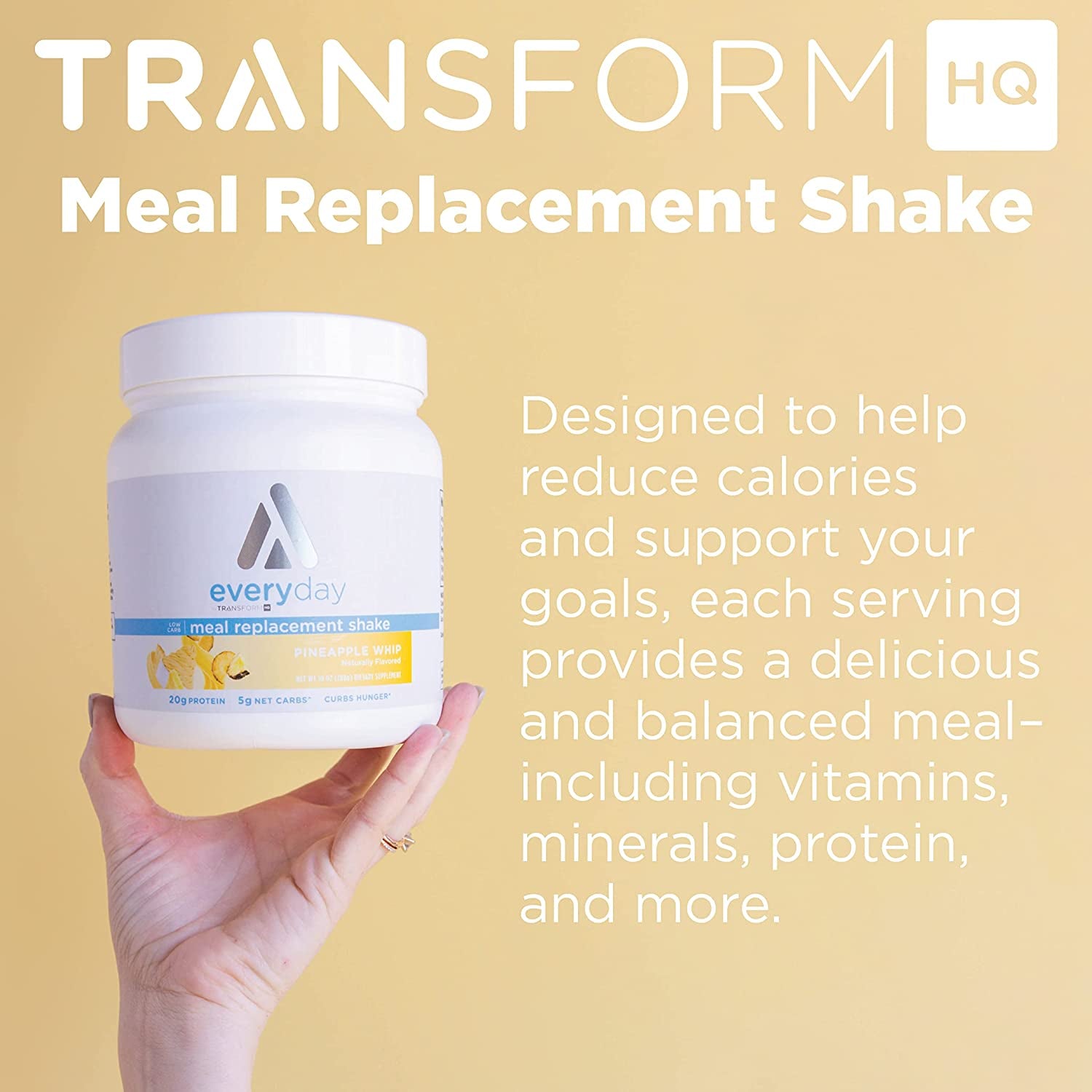 Transformhq Meal Replacement Shake Powder 7 Servings (Orange Cream) - Gluten Free, Non-Gmo