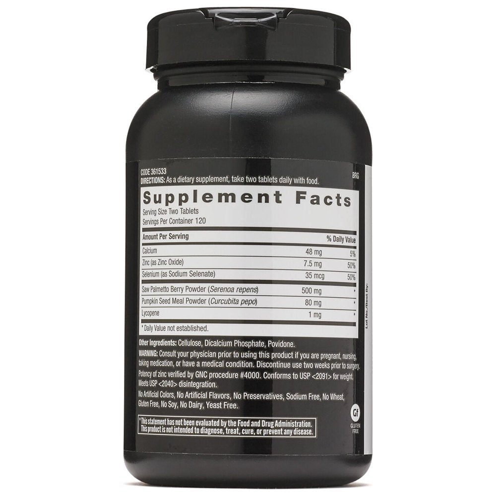 GNC Men'S Saw Palmetto Formula, 240 Tablets, Supports Normal Prostate Function